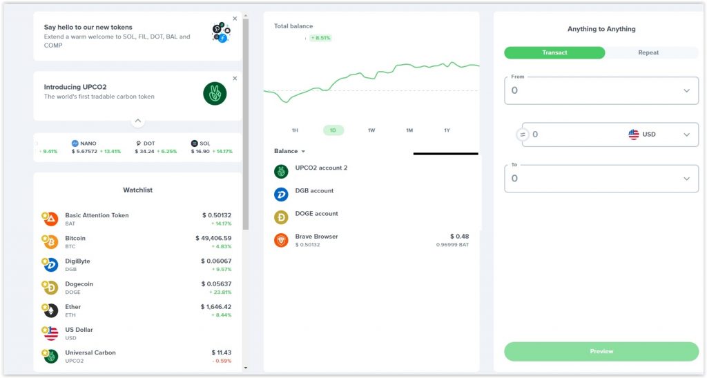 how to send crypto from uphold wallet